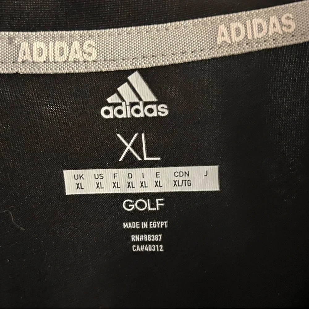 Adidas Men's Polo Golf Shirt in Black Size XL